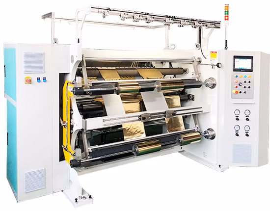 Papel laminado de alta velocidade BOPP, Pet, CPP, PVC, PE, máquina de corte e rebobinagem de filme para artesanato /papel térmico, papel adesivo, estoque de papel de etiqueta adesiva